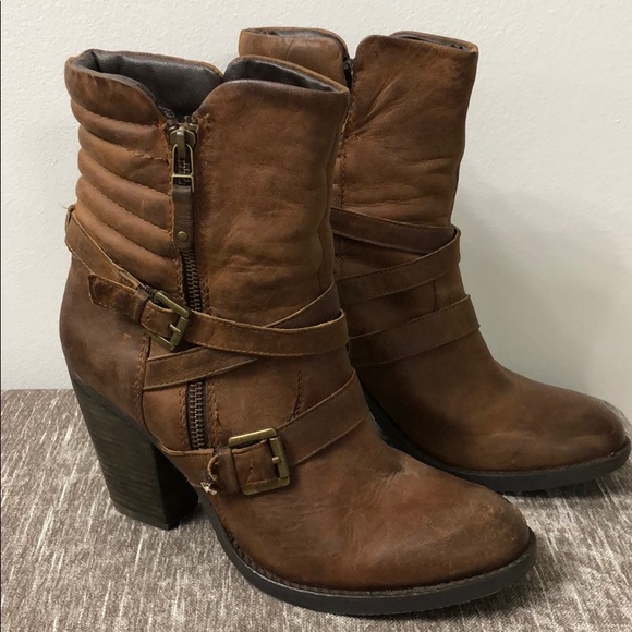 steve madden boots cognac
